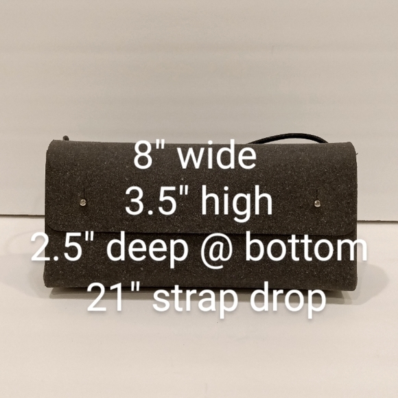Walk With Me Brand Recycled Leather Triangle Bag Dreren Collection - Picture 12 of 12